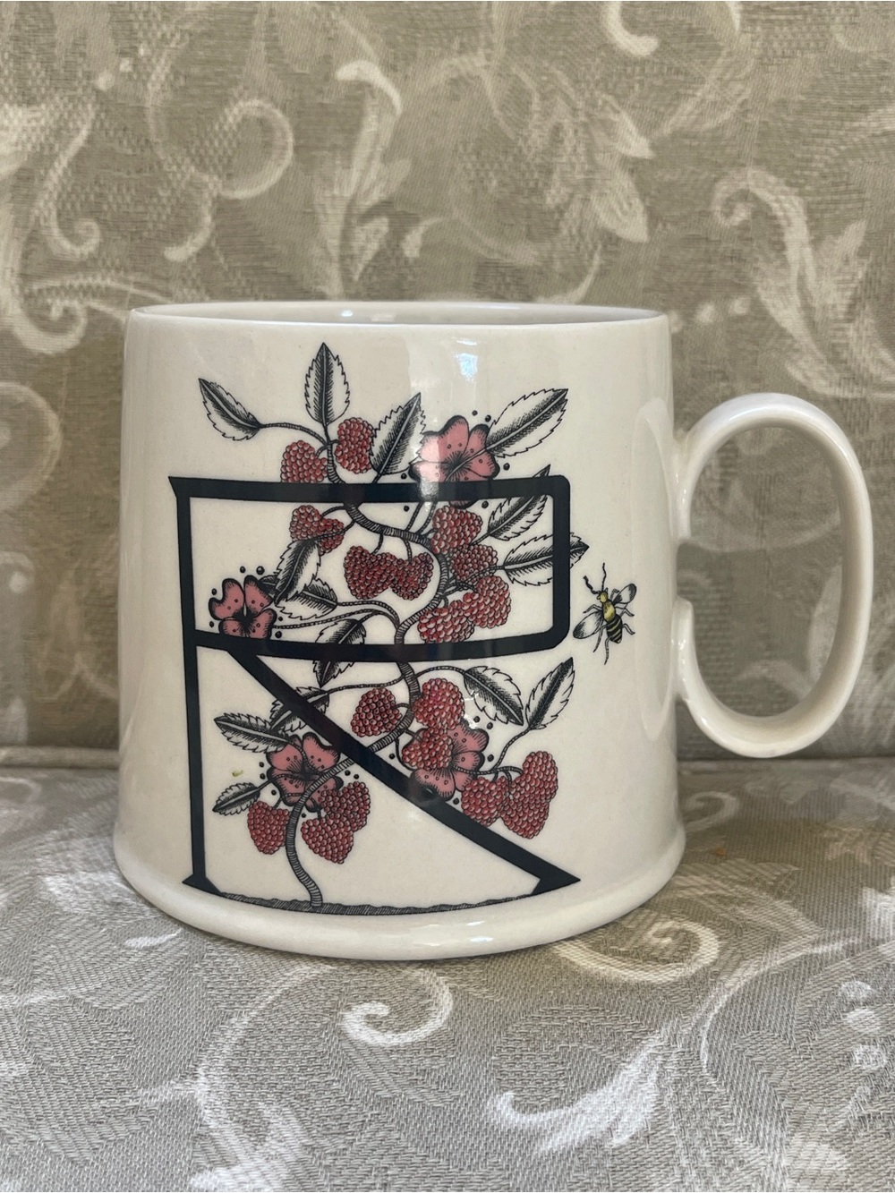 Anthropologie Florence Balducci Monogram Mug letter R tea coffe gift Xmas
